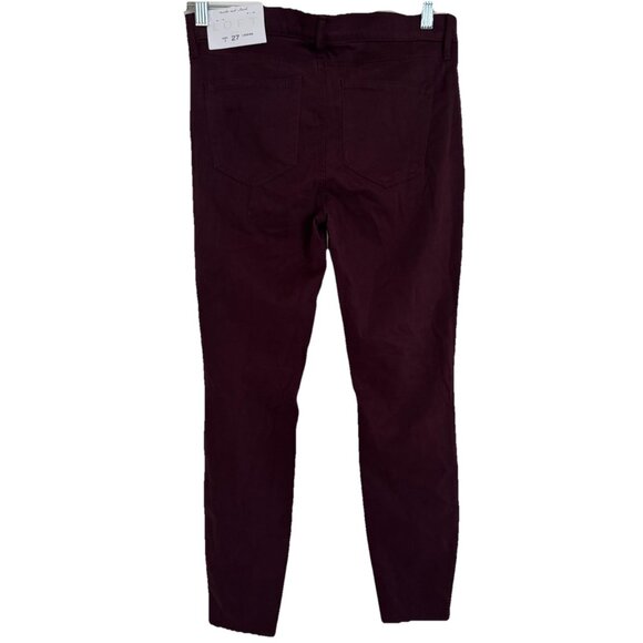 LOFT Leggings Women’s 4 27 Maroon Soft 5 Pocket Style Stretch Holiday - Picture 6 of 6